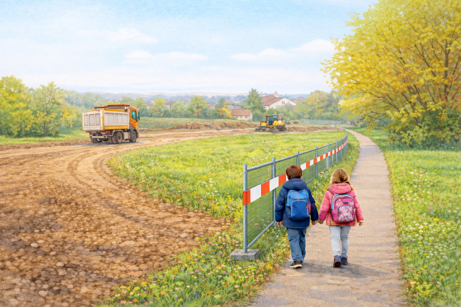 Kindergartenweg: Angepasste Baustellenzufahrt sorgt für Entlastung